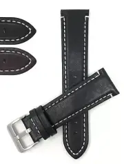 24mm Waterproof Leather Watch Band Strap for Citizen Shadowhawk