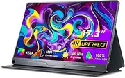 UPERFECT Portable Monitor 4K, 17.3'' UHD FreeSync 100% Adob-e RGB 400 Nits Brightness HDR IPS 2 Speakers Eye Care Game Display Type-C DP HDMI for Xbox PS4 Switch Laptop PC Phone Mac, VESA & Smart Case