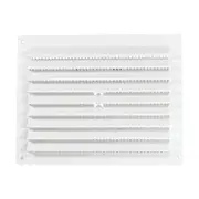 BLA Rectangular Louvre Vent White With Screen