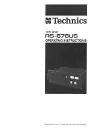 Technics RS-678US Tape Deck Owners Instruction Manual Reprint
