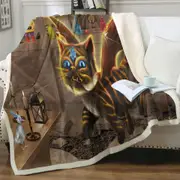 Fantasy Art Bixie the Dragon Cat Throw Blanket
