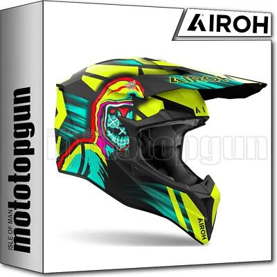 AIROH HELMET CROSS MOTORBIKE WRC31 WRAAAP CYBER YELLOW MATT SZ. XXS