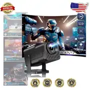 Compact Full HD 1080P Projector with Bluetooth 5.2 & 4K Video - Portable Design