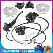 Hydraulic Rear Twin Brake Caliper Hubs Rotors For UTV ATV Quad Buggy DIY Go Kart