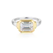 Georgini Emilio Silver & Gold Zion Ring