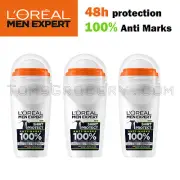 3 x L'OREAL Loreal Men Expert SHIRT PROTECT XXL Roll On 48h Deodorant Anti-Marks