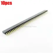 10Pcs 1X40 Pin Single Row Female Connector Pin Header Right Angle 2.54MM New at