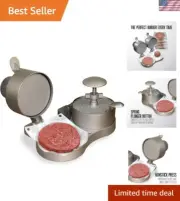 Burger Press, Makes 4 1/2" Diameter Patties for Hamburger, Crab Cakes, Sausag...