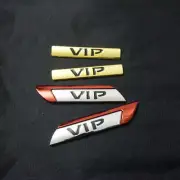 Pair Red Chrome + 2x Golden VIP Metal Sticker Badge Emblem Decal Car Turbo Sedan (for: Renault)