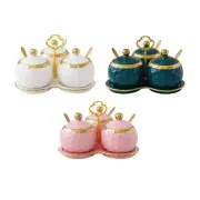 3 Pieces Ceramics Seasoning Jars Condiment Container Sugar Container Seasoning