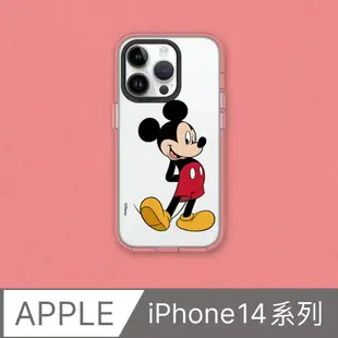 【犀牛盾】iPhone 14系列Clear透明防摔手機殼｜迪士尼-米奇系列-來！米奇站好