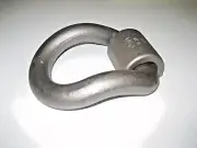 10 PCS. Wallace Forge 1" Bent-Ring Fordged Weld-On D-Ring -15,000 WLL/47,000 MBS