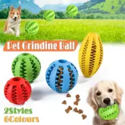 Pet Dog Teeth Gum Bite Healthy Treat Chew Rubber Dental Clean Ball Toy Puppy AU