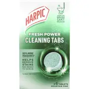 Harpic Fresh Power Toilet Cleaning Tabs Mountain Pine 6 pack