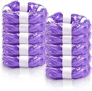 Pack of 10 refill film nappy bins, nappy bin refill cassettes, nappy bin refill film, with LitterLocker and octagonal nappy bin - purple