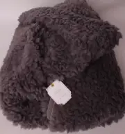 Pottery Barn PB Teen large 41" beanbag slip cover: Jumbo Sherpa warm charcoal