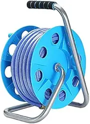 Garden Hose Cart Reel Kit, Portable Removable Storage Rack Retractable Simple Winder Including High, Pressure Water Gun, Adapter,20 Meters Water Pipe Hose,One Color-15 Meters Water Pipe