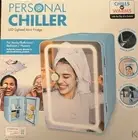 Personal Chiller LED Cooseon Mini Fridge with Mirror Door Chill or Warm - White