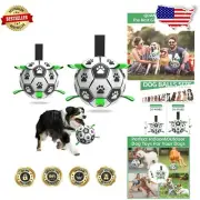 2-Piece Interactive Dog Soccer Balls Set - Tug of War Fun for All Dogs