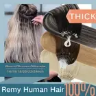 CLEARANCE 1G Thick Remy 9A Human Hair Extensions Nano Ring Beads Tip Micro Loop