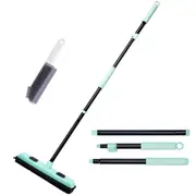 DALIPER Rubber Broom Pet Hair Remover with Squeegee, 133cm Long Handle Fur Sweeper with Small Detailing Lint Brush
