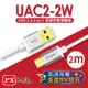 PX PX大通 USB 2.0 A to C快速充電傳輸線(2m) UAC2-2W