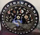 36 Inches Round Marble Sofa Table Top Unique Design Inlay Work Dining Table Top