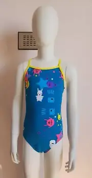 Arena Girls Training Gadget Jr Printed One Piece Swimwear Bathers Size 10 New