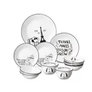 CORELLE x Peanuts Snoopy & Charlie Edition 10P Set Dinnerware Plate Bowl Kitchen