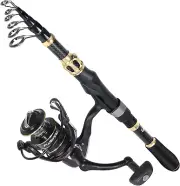 Fishing Rod and Reel Combo,Fishing Pole,Telescopic Fishing Rod Kit with Spinning