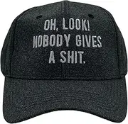 [Crazy Dog T-shirts] Oh Look Nobody Gives A Shit Hat Funny Sarcastic Novelty Baseball Cap
