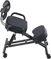 Adjustable Ergonomic Kneeling Chair with Leather Cushion, Height Adjustable Breathable Back Support Kneeling Chair, Suitable for Most People
