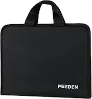 MEEDEN Art Portfolio Sketch Case: Portable Artist Sketch Folio Bag for 9" x 12" Sketchbook & Watercolor Pads - Zippered Art Travel Bag for Brushes Pens Pencils & Art Supplies Organizer