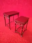 Dollhouse Bespaq Nesting Tables Ornate Mahogany