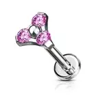 Piercing Labret Ear Triangle Pink