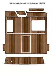 1990 Sea Ray 31 Express Cruiser Cockpit Pad Boat EVA Foam Teak Deck Floor Mat