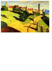 1979 Vintage KANDINSKY "THE OLD TOWN II" FABULOUS COLOR offset Lithograph Print