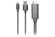 Crest 2m Full HD Male Lightning to HDMI Cable Connector Cord For TV Monitor BLK