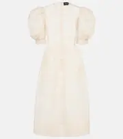 [Simone Rocha] Simone Rocha Embroidered midi dress AU 8 beige