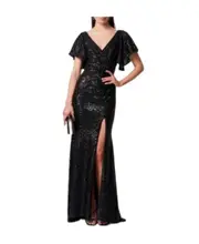 Sequined dress UK8 Black