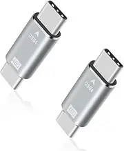 Duttek USB Type C Adapter, 40Gbps USB4 Type C Adapter, USB C Male to Male Adapter Support 100W 8K@60Hz for Thunderbolt 4/3, MacBook Pro/Air, Laptop, Phones and More Type C Devices (2 Pack)