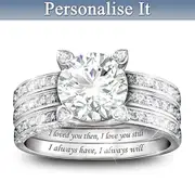 Always My Love Personalised Engraved Jacket Ring Set