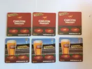 6 x Carlton Draught / AFL “ Footy Rules “ Issue collectable BEER COASTERS