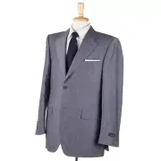 NWT $2095 CANALI Classic-Fit Gray and Blue Stripe Wool-Linen-Silk Suit 42 R