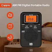 Cappsu AM/FM Portable Radio Personal Radio With Excellent Reception Powered By 2 AAA Batteries (not Included In The Package) With Stereo Headphones Large LCD S