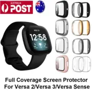 2x For Fitbit Versa 3/2/Sense Screen Protector Cover TPU Case Full Coverage