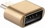 LIFKICH Portable Micro USB OTG Adapter Memory Reader Expandable External Memory Reader for Smartphones and Tablets Golden Random Color