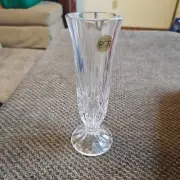 NEW! RCR Royal Crystal Rock 7" Bud Vase 24% Lead Crystal Italy VINTAGE!