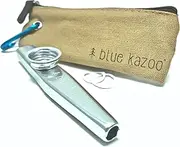 Blue Kazoo The Original | Ultralight Aluminum Backpacking Kazoo | Canvas Bag and Carabiner