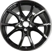 Wheel For 17-21 Honda Civic 20x8.5 Alloy 10 Spoke Gloss Black Red Striped Lip